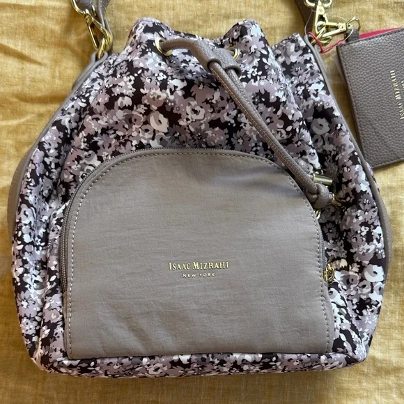 Isaac Mizrahi Floral Drawstring crossbody - Picture 7 of 17